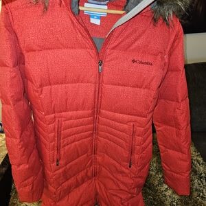 Columbia Red Puffer Jacket